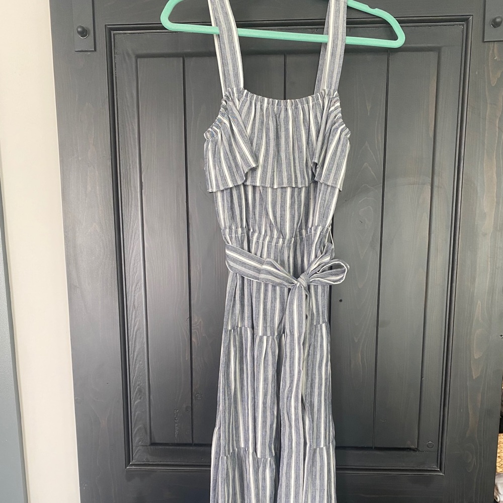 Michael Kors Blue & White Striped Dress
